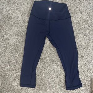 Lululemon Nulu navy mid calf leggings